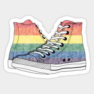 Pride Flag Hi-Top Design Sticker